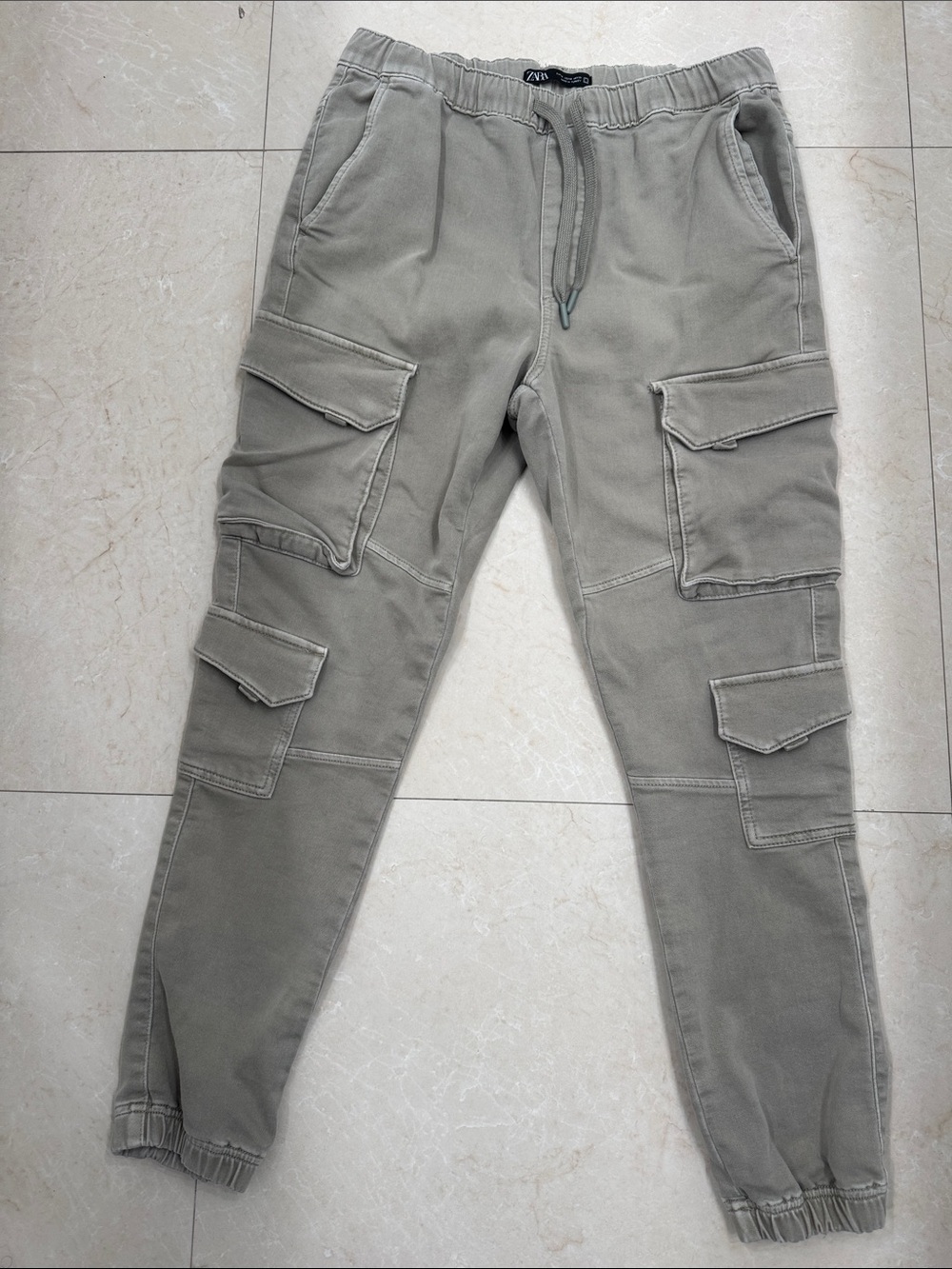 Zara Men Cargo Jogger Pants - Olive Taupe